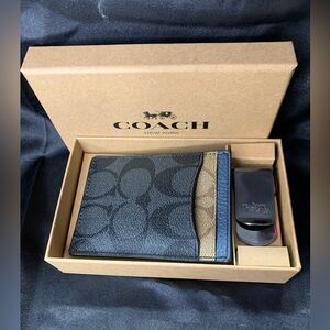 Coach cardholder/money clip set